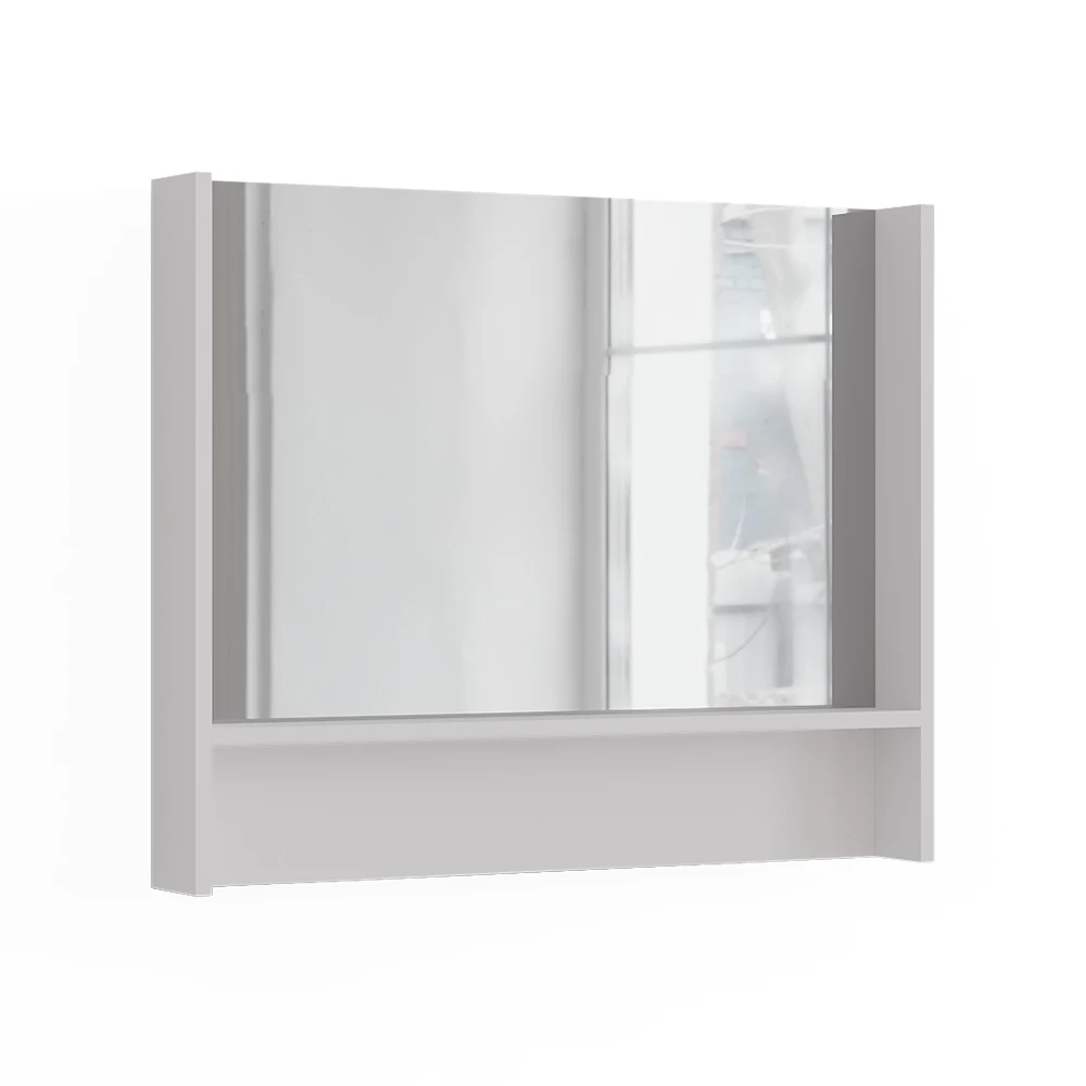 Wandspiegel in Wit op een witte achtergrond