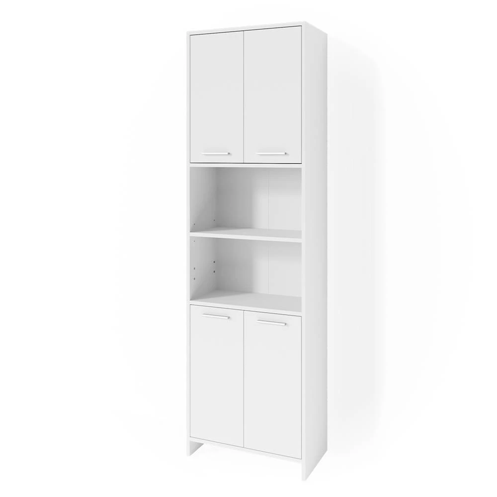 Bathroom cabinet in White on white background