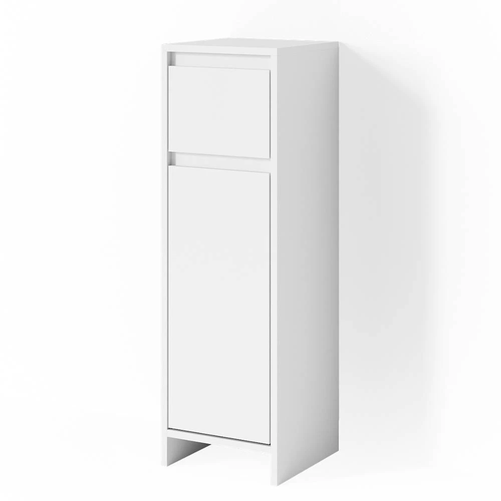 Halfhoge kast in Wit op een witte achtergrond