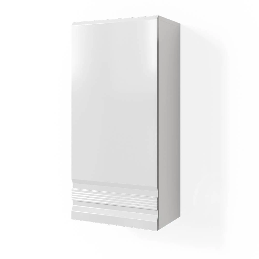 Badkamerkast in Wit Hoogglans op een witte achtergrond