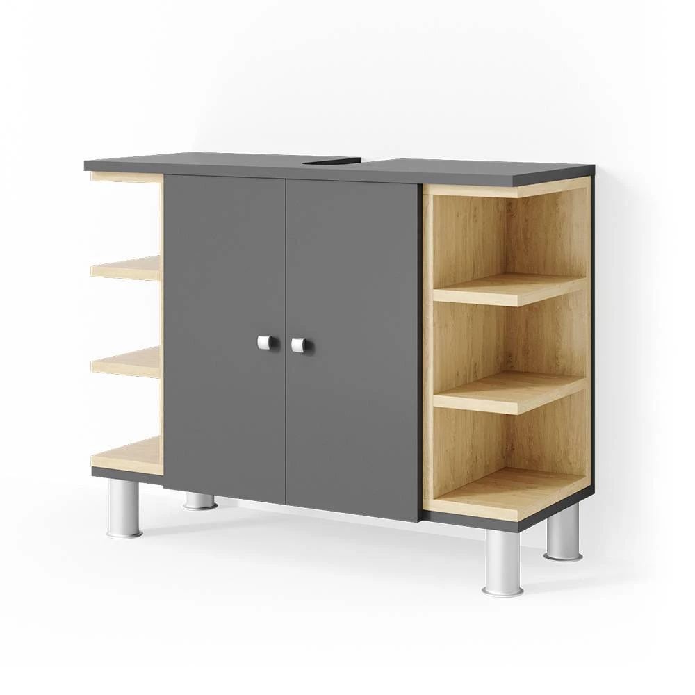 Ormarić Ispod Umivaonika u boji Antracit   na bijeloj pozadini