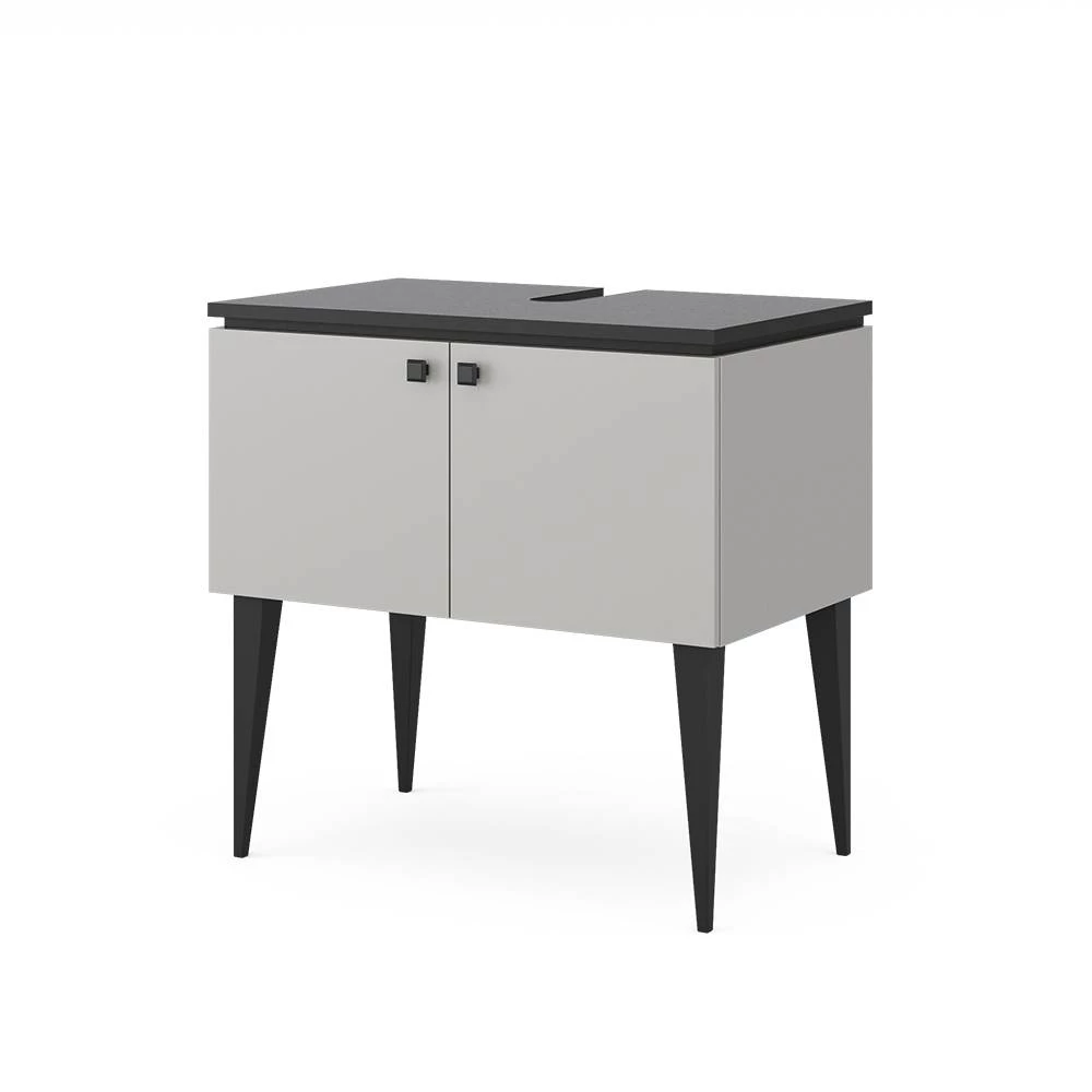 Mobile sottolavabo per bagno in Grigio su sfondo bianco