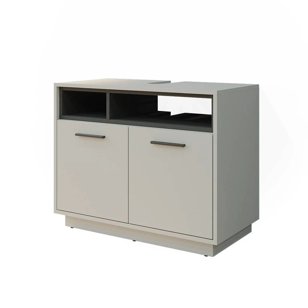 Mobile sottolavabo per bagno in Grigio su sfondo bianco