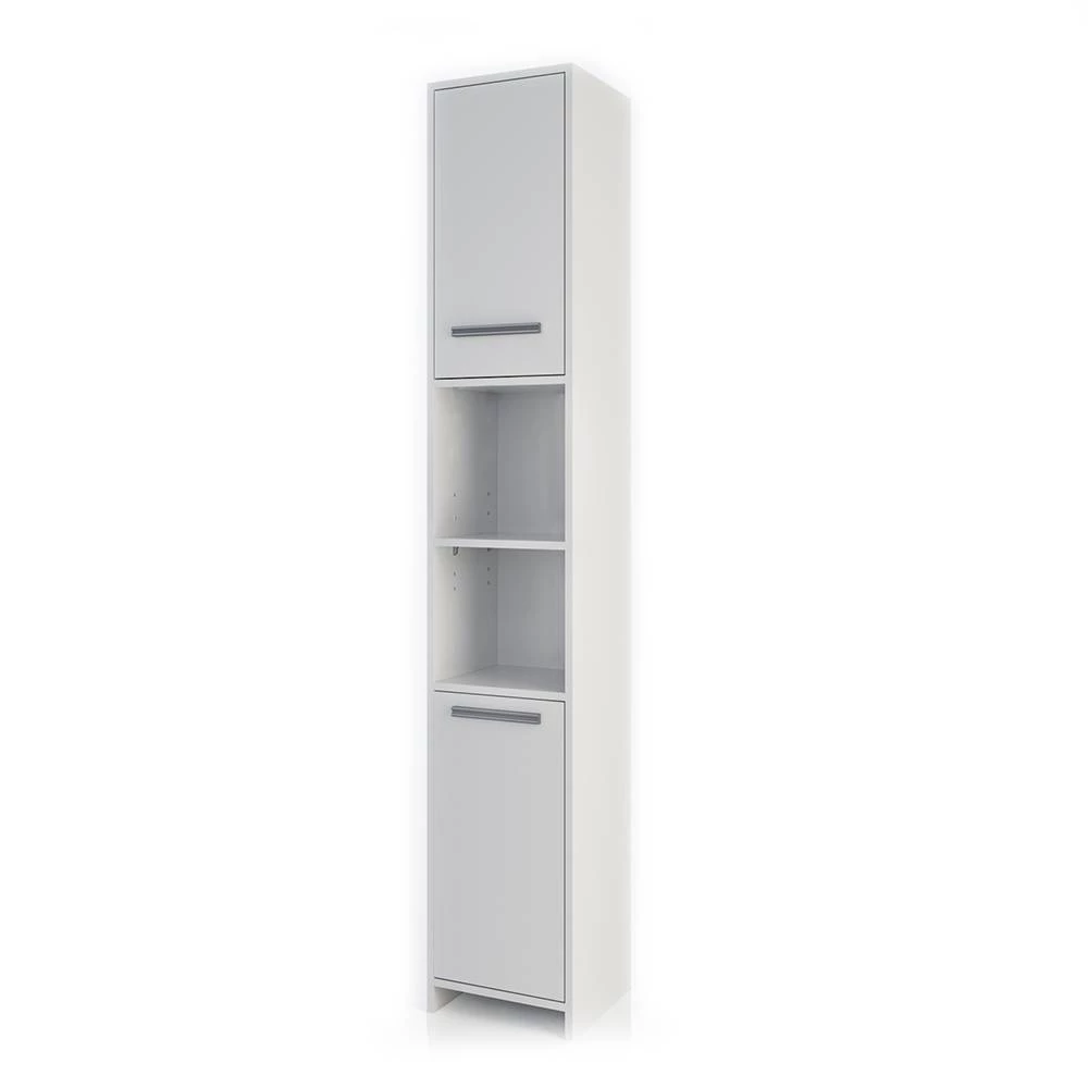 Bathroom cabinet in White on white background