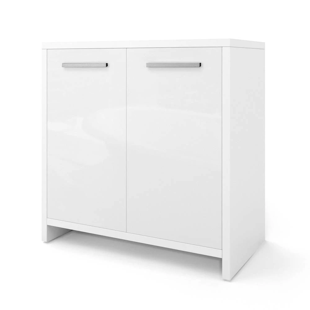 Mueble bajo lavabo en Blanco alto brillo/blanco sobre fondo blanco