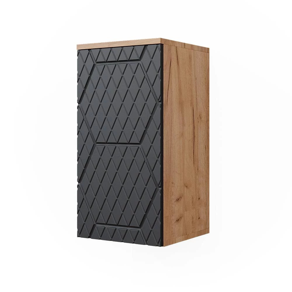 Badrumsskåp in Antracitrandig on white background