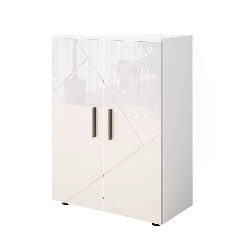 Mobiletto bagno in Bianco lucido su sfondo bianco