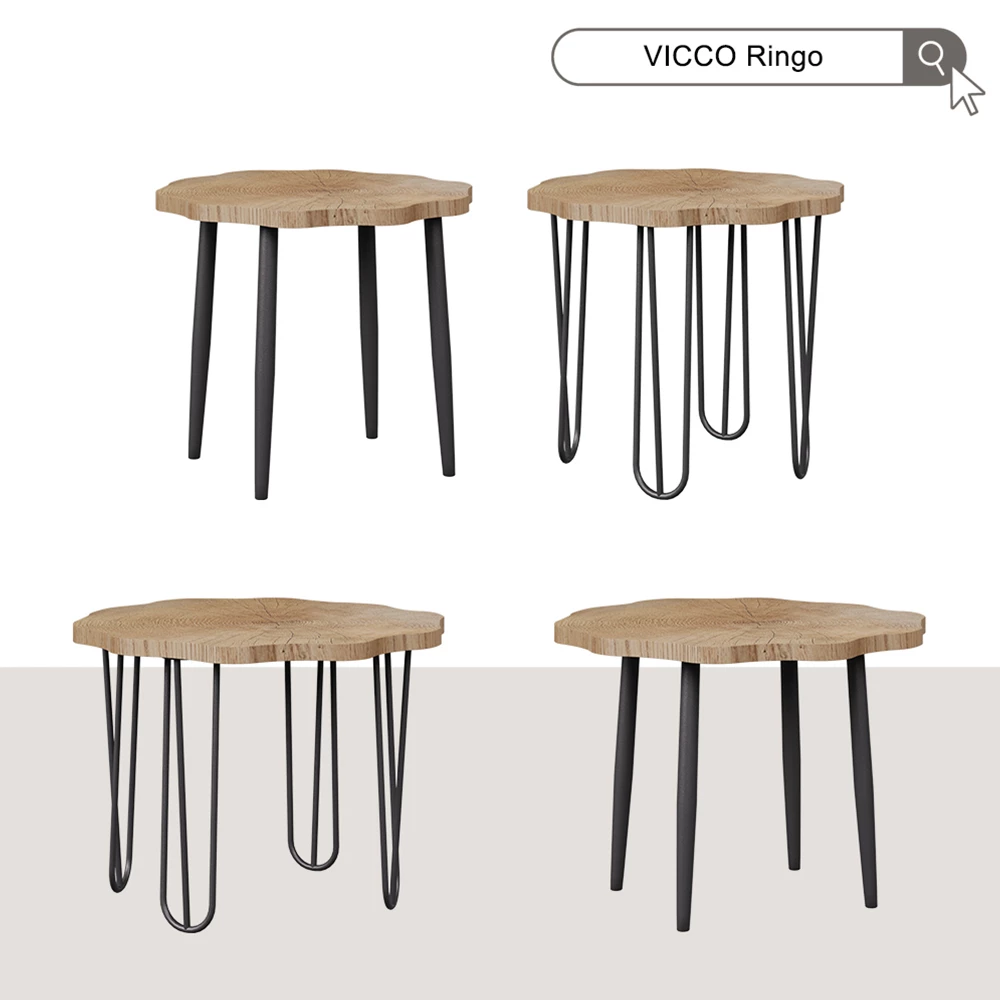 Couchtisch Ringo Eiche 60 x 60 cm Vicco