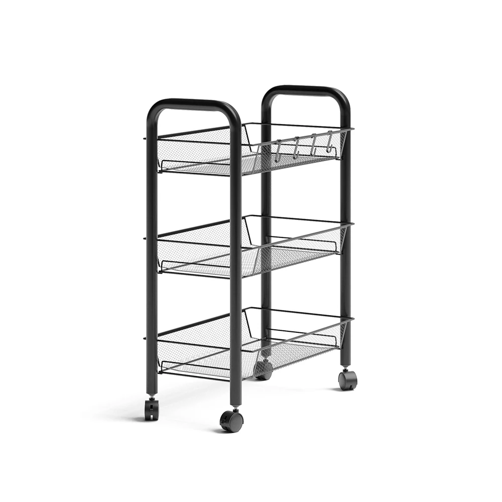 Rollcontainer in Schwarz auf weißem Hintergrund