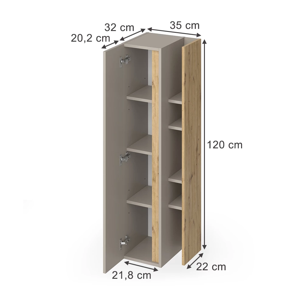 Kúpeľňová skrinka in Kašmír on white background