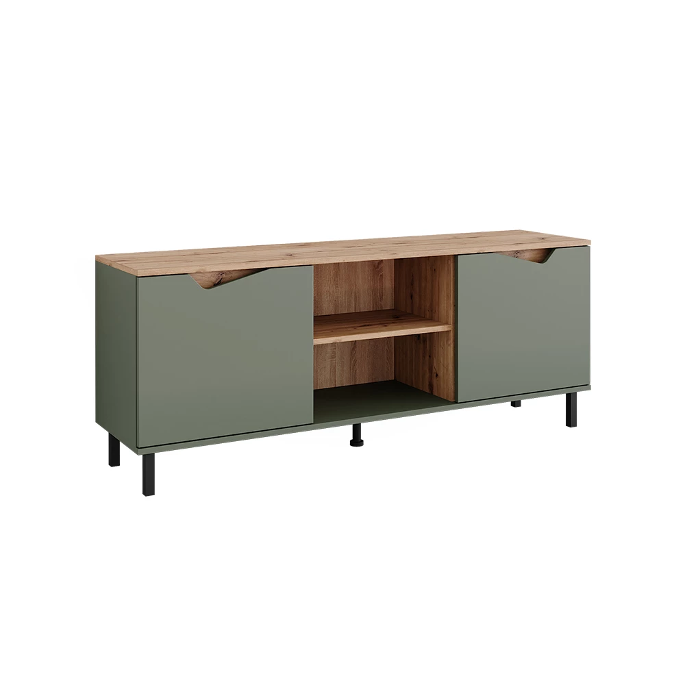 Lowboard in Zielony/rzemieślniczy on white background