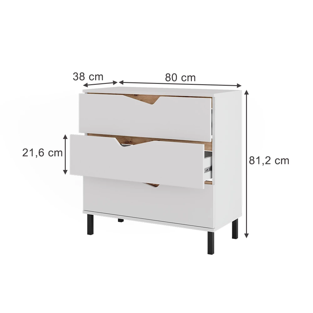 Dressoir in Wit/Kunstnijverheid on white background