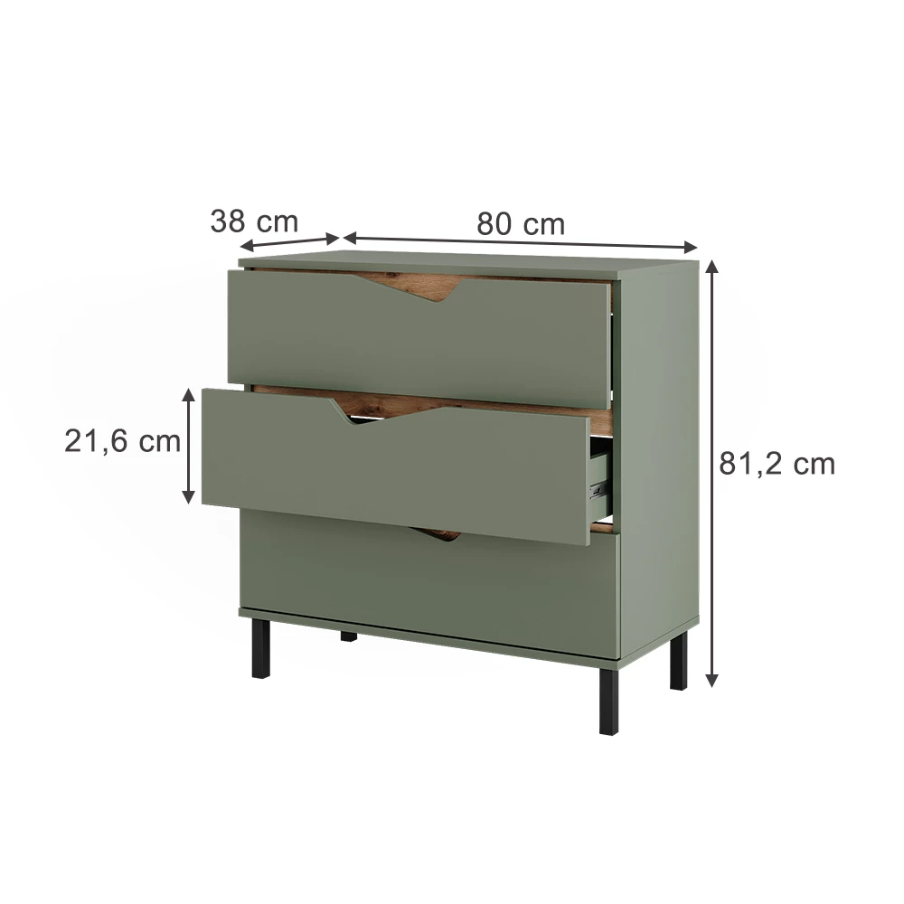 Kredenca v Zelena/obrtniška na belem ozadju