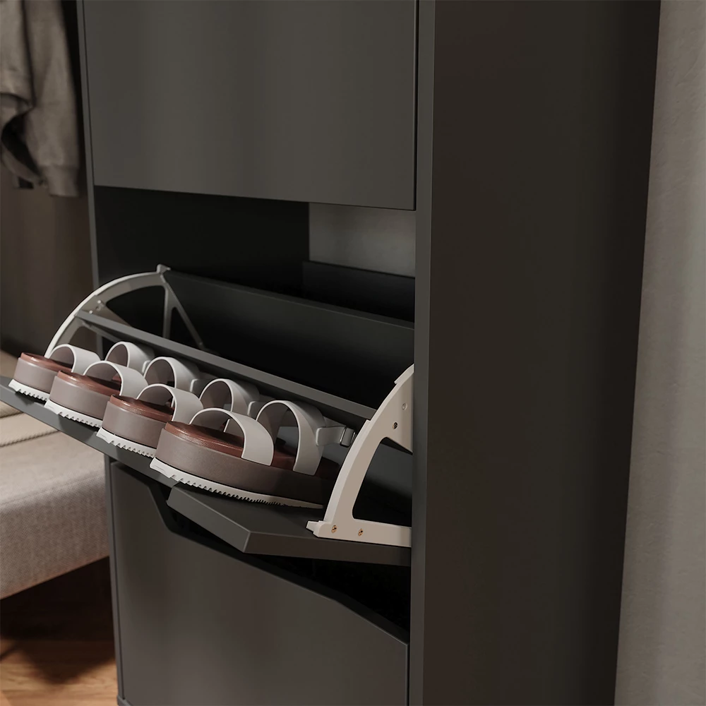 Nærbillede af Skotipper i farven Antracit/Artisan, der viser struktur/detaljer