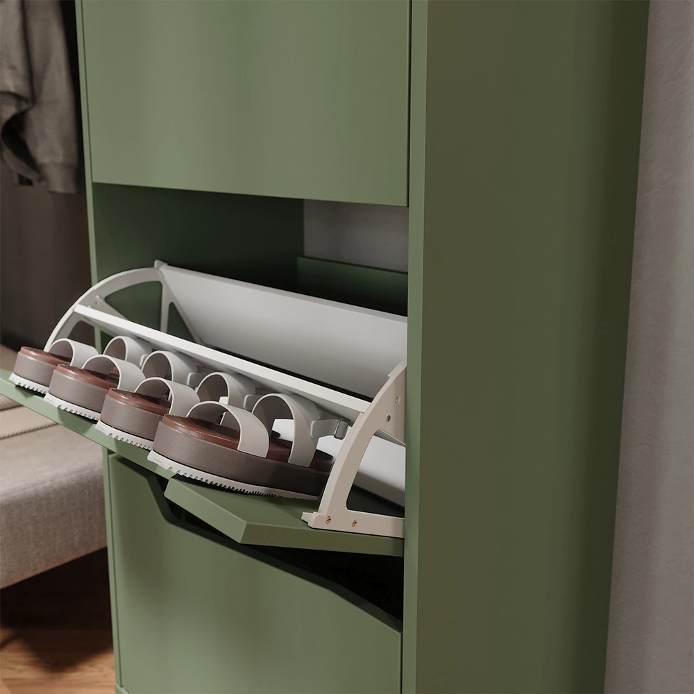 Nærbillede af Skotipper i farven Grøn/Artisan, der viser struktur/detaljer