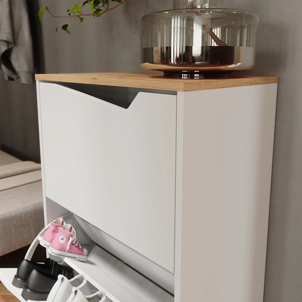 Nærbillede af Skotipper i farven Hvid/Artisan, der viser struktur/detaljer