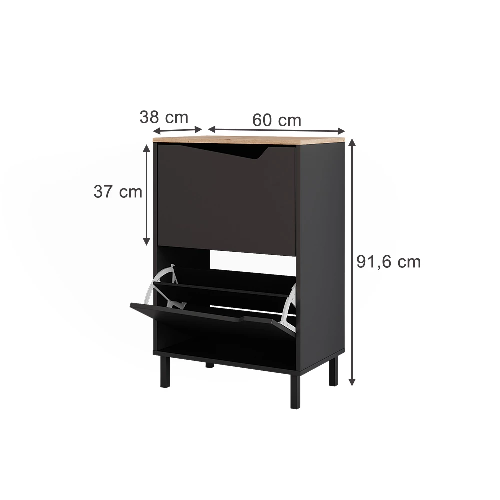 Wózek na buty in Antracyt/Artisan on white background