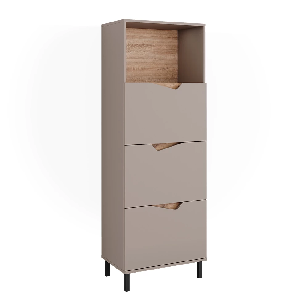 Sideboard i farven Grå på hvid baggrund