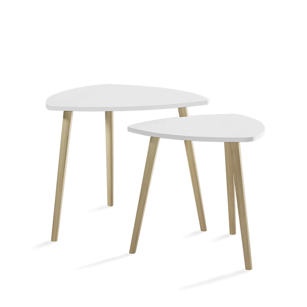 Tavolino da caffè in Bianco/Sonoma on white background