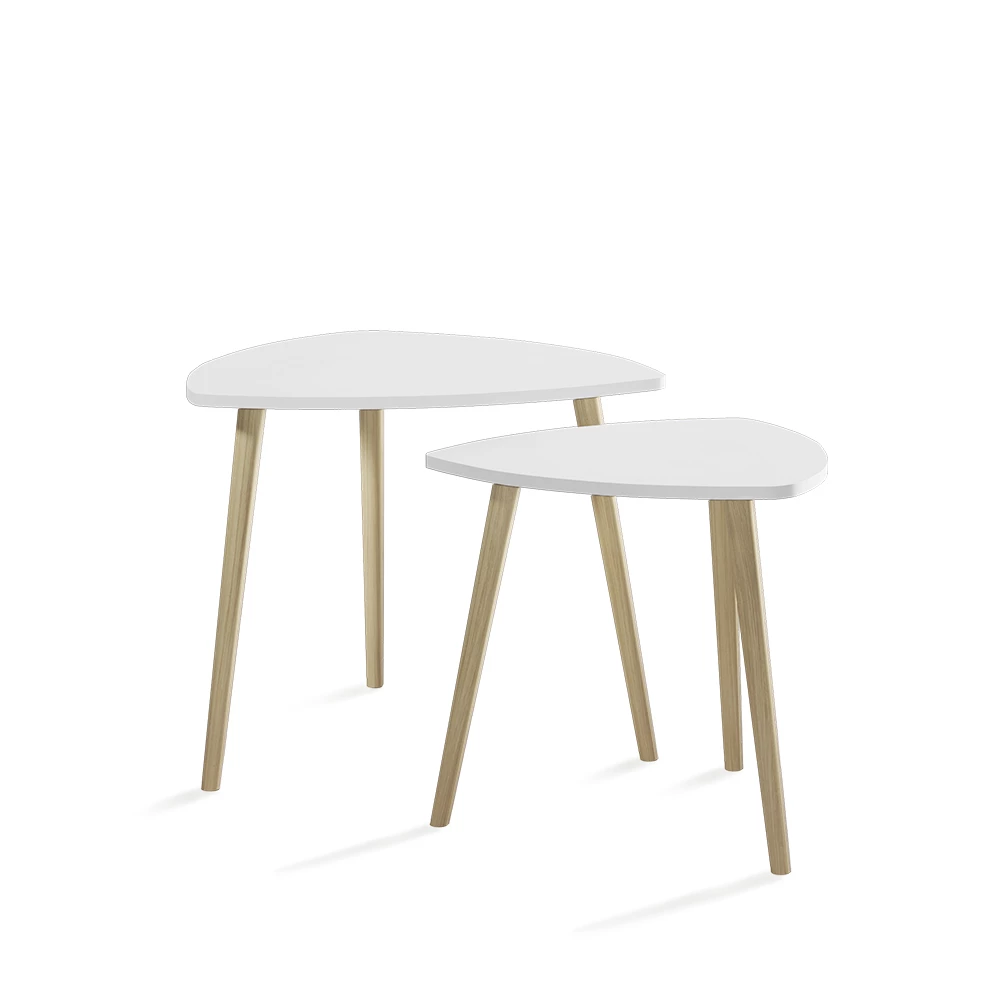 Tavolino da caffè in Bianco/Sonoma on white background