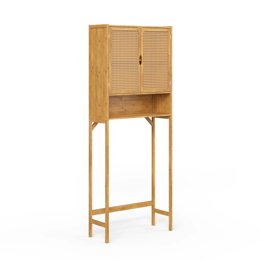 Wasmachinekast in Bamboe on white background