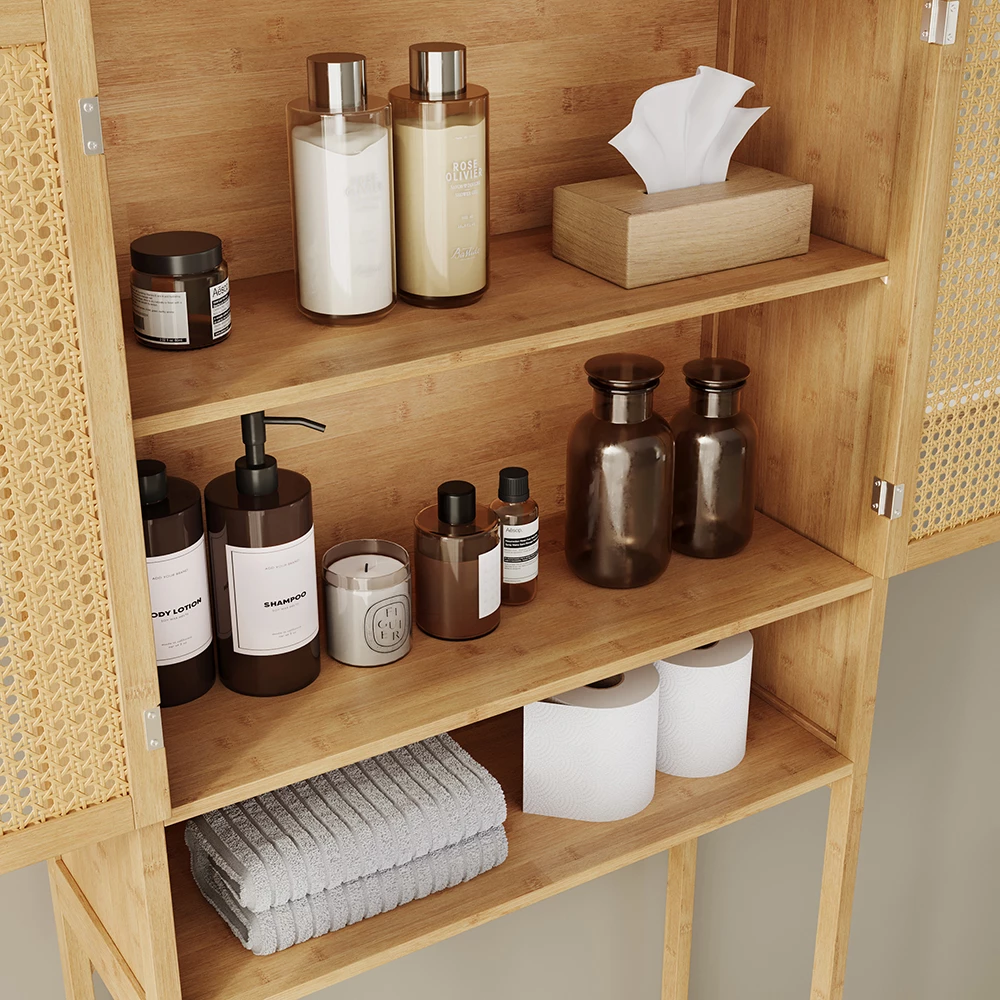 Close-up of Wasmachinekast in Bamboe, showing texture/details