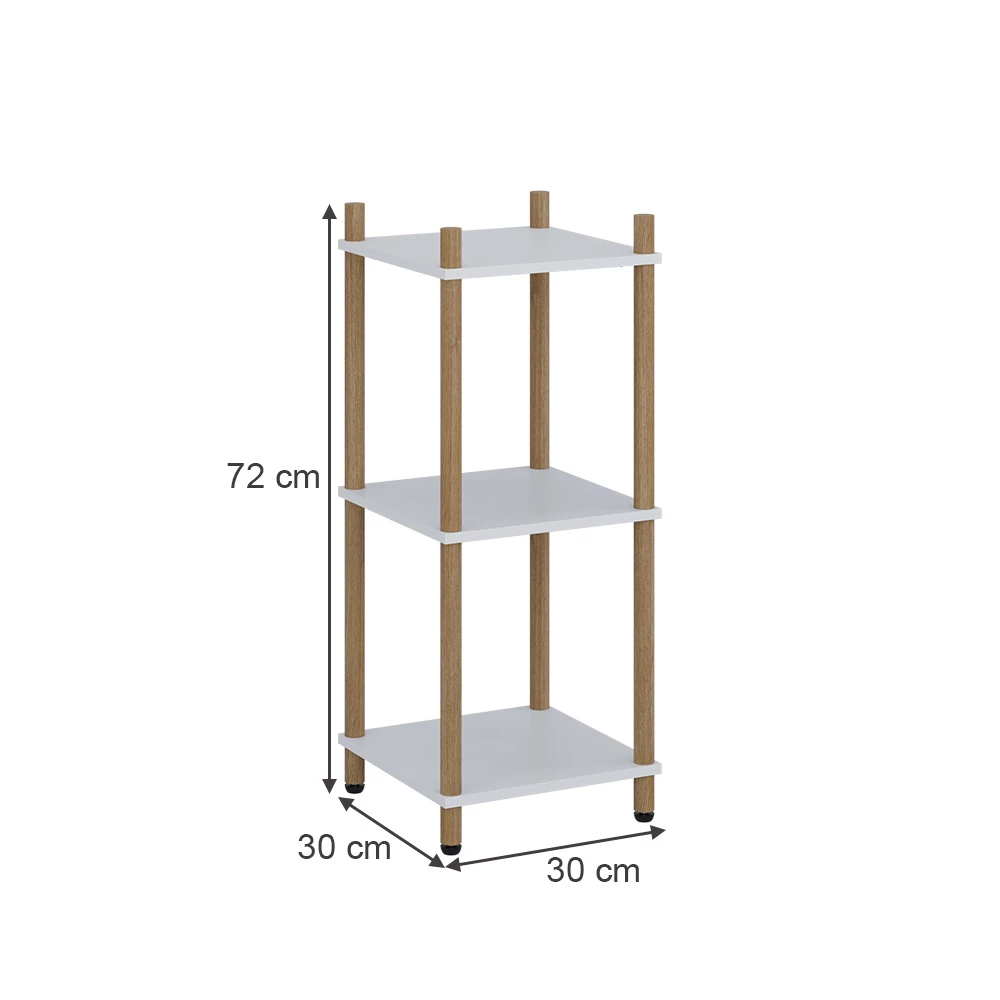 Libreria in Bianco/pino on white background