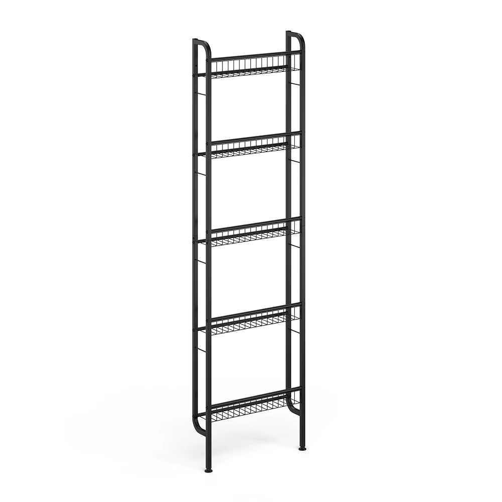 Ladder shelf in Black on white background