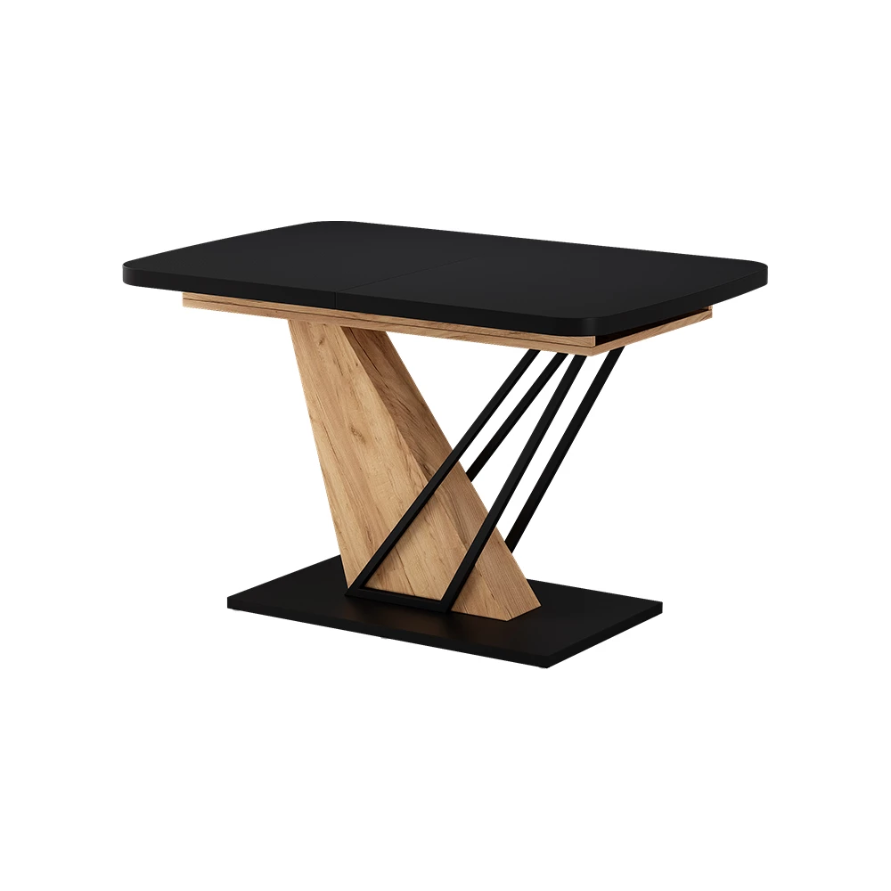 Mesa de jantar in Carvalho Preto/Dourado on white background