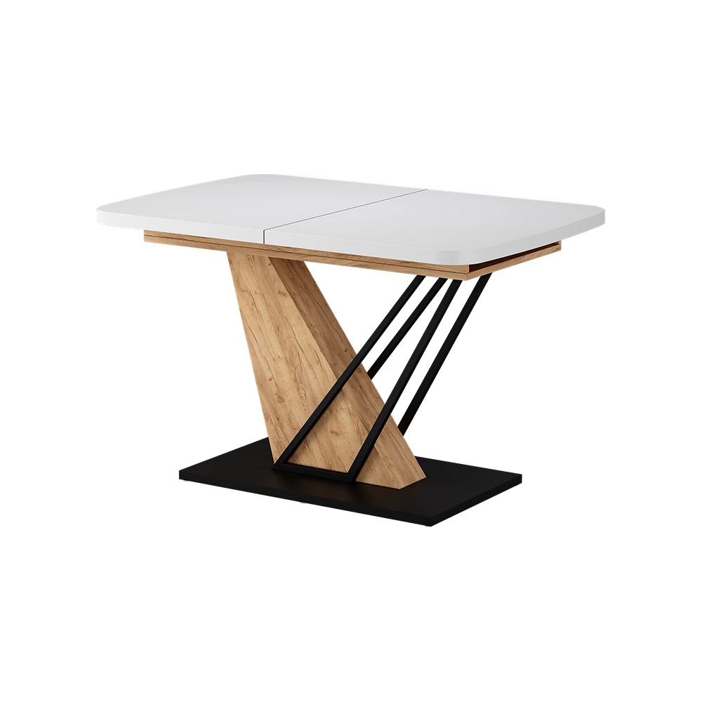 Mesa de jantar in Carvalho Branco/Dourado on white background