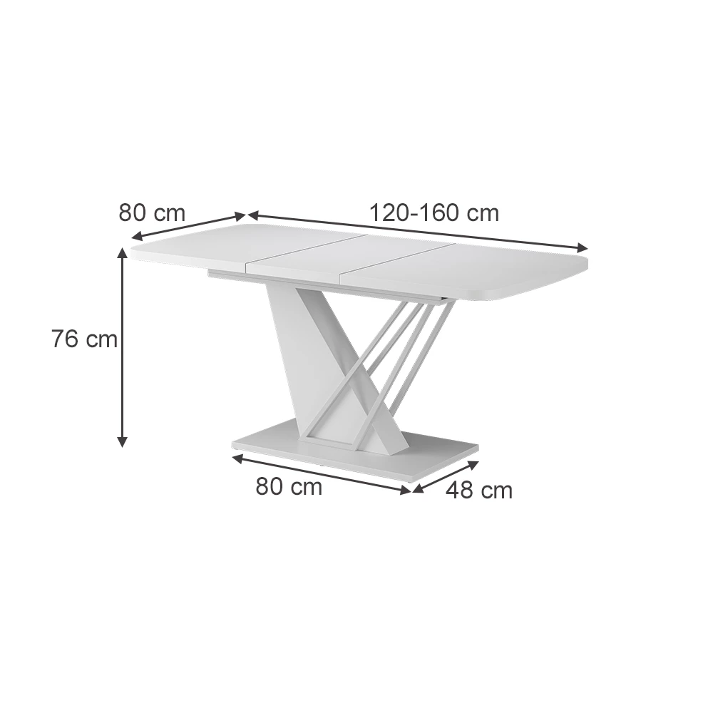 Mesa de jantar in Branco on white background