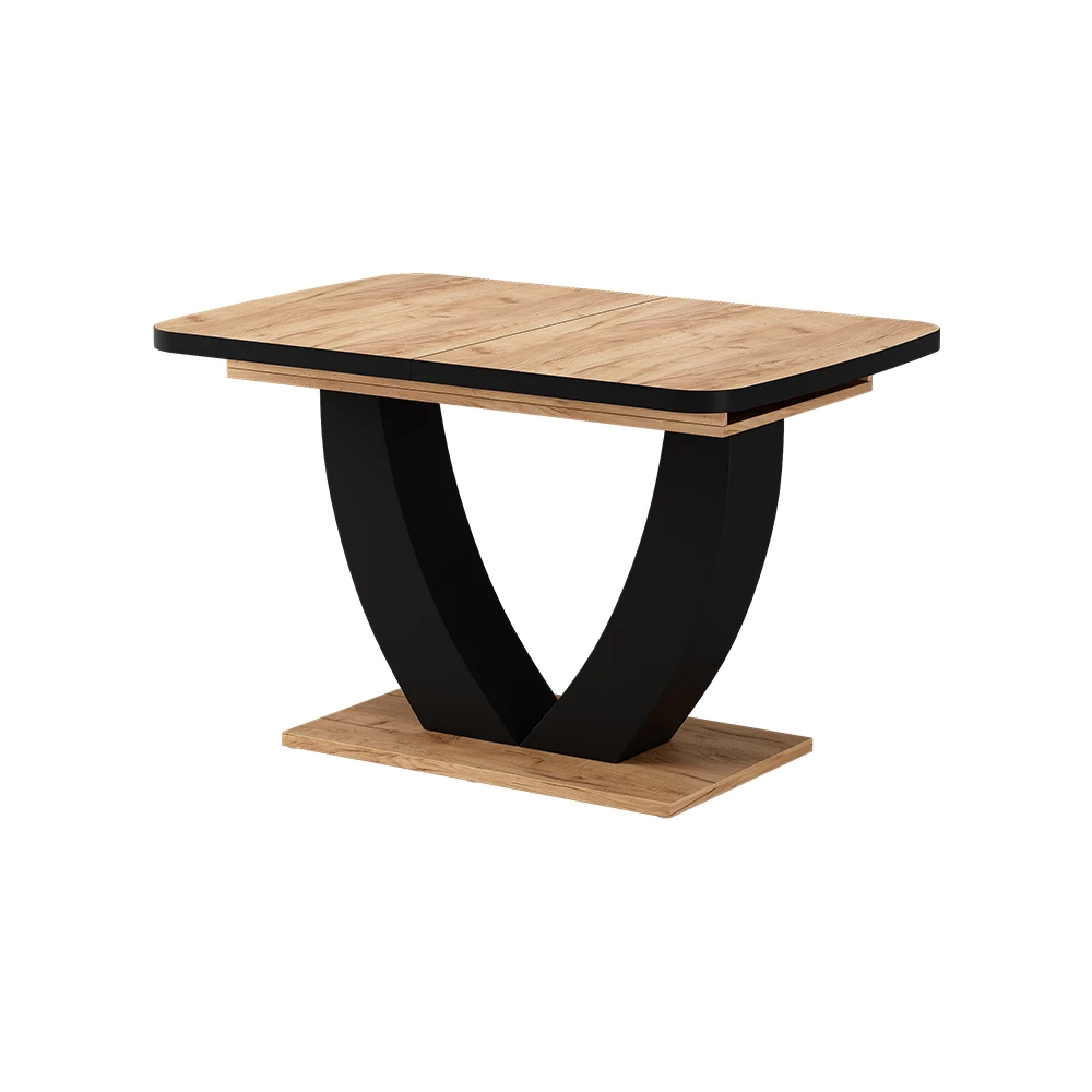 Mesa de jantar in Preto/Carvalho on white background