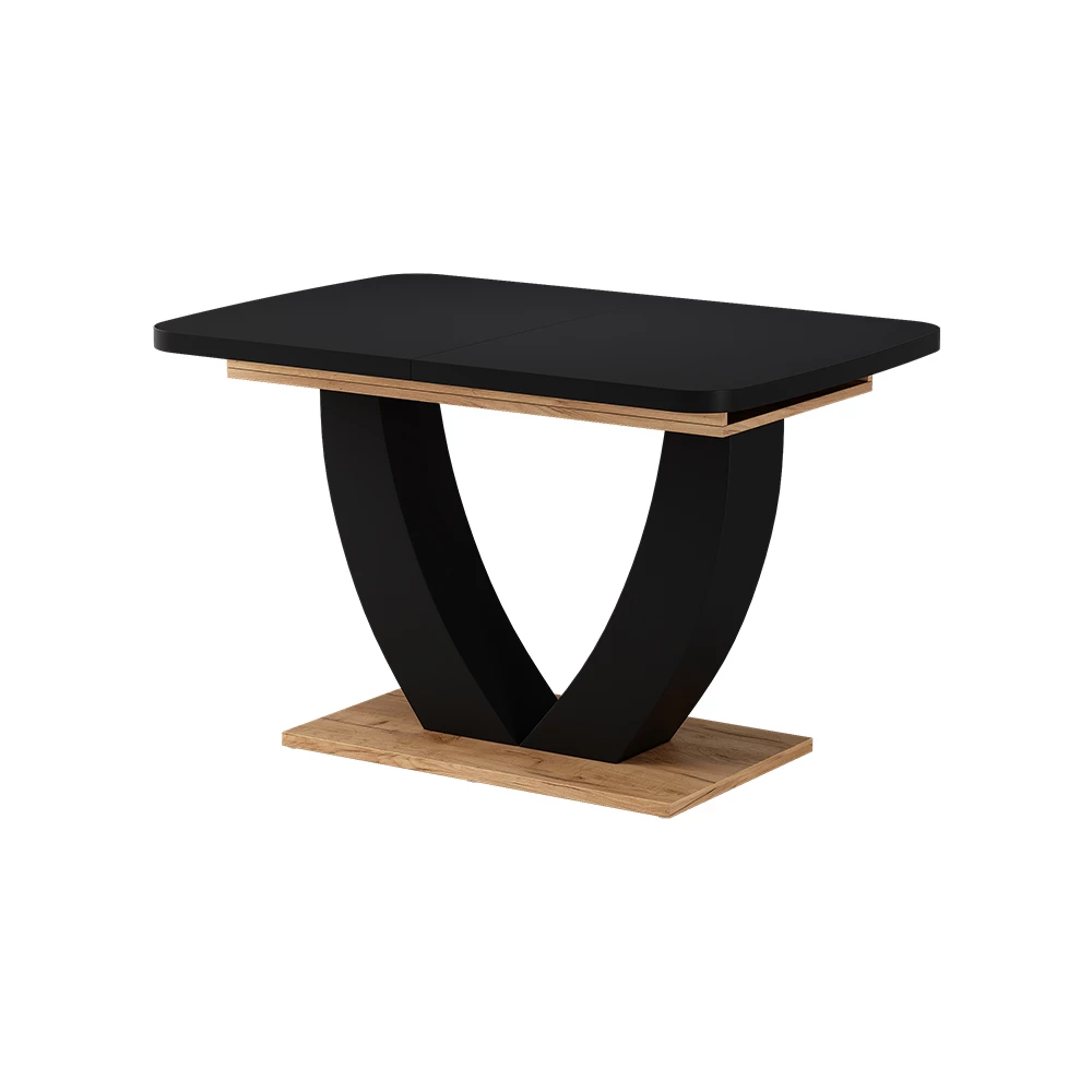 Mesa de jantar in Carvalho Preto/Dourado on white background