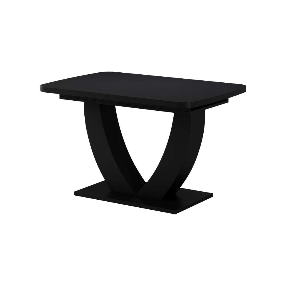 Dining table in Black on white background