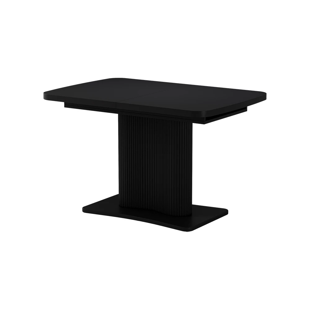 Dining table in Black on white background