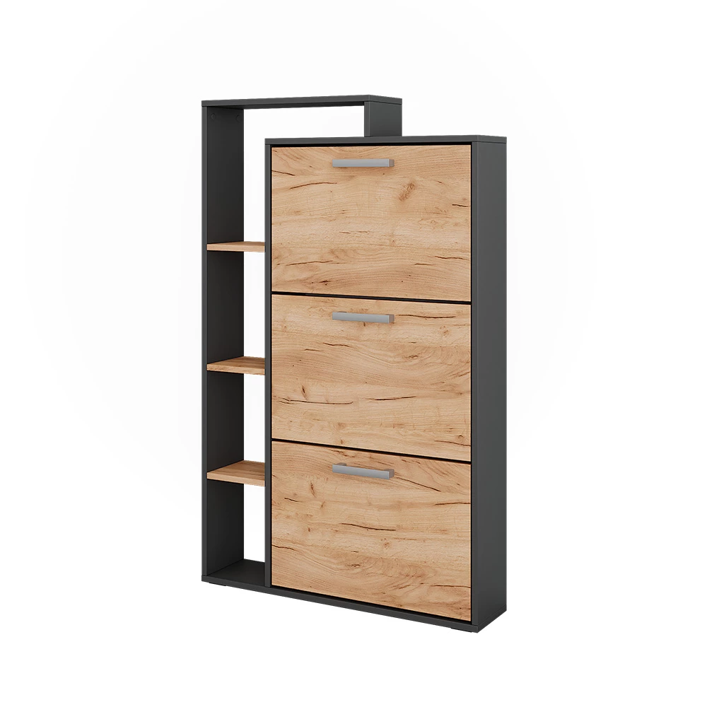 Skotipper i farven Guld power eg/antracit på hvid baggrund