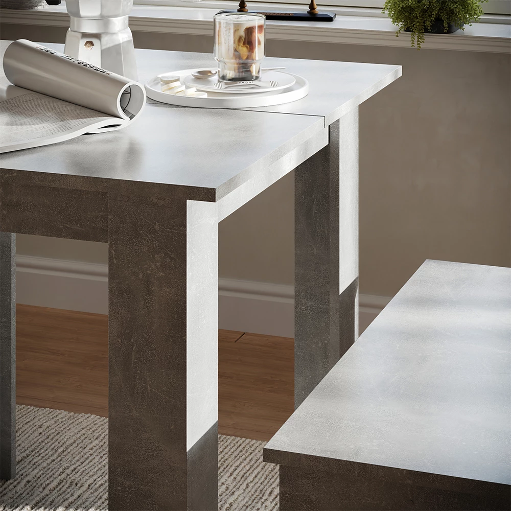 Close-up of Súprava jedálenského stola in betón, showing texture/details