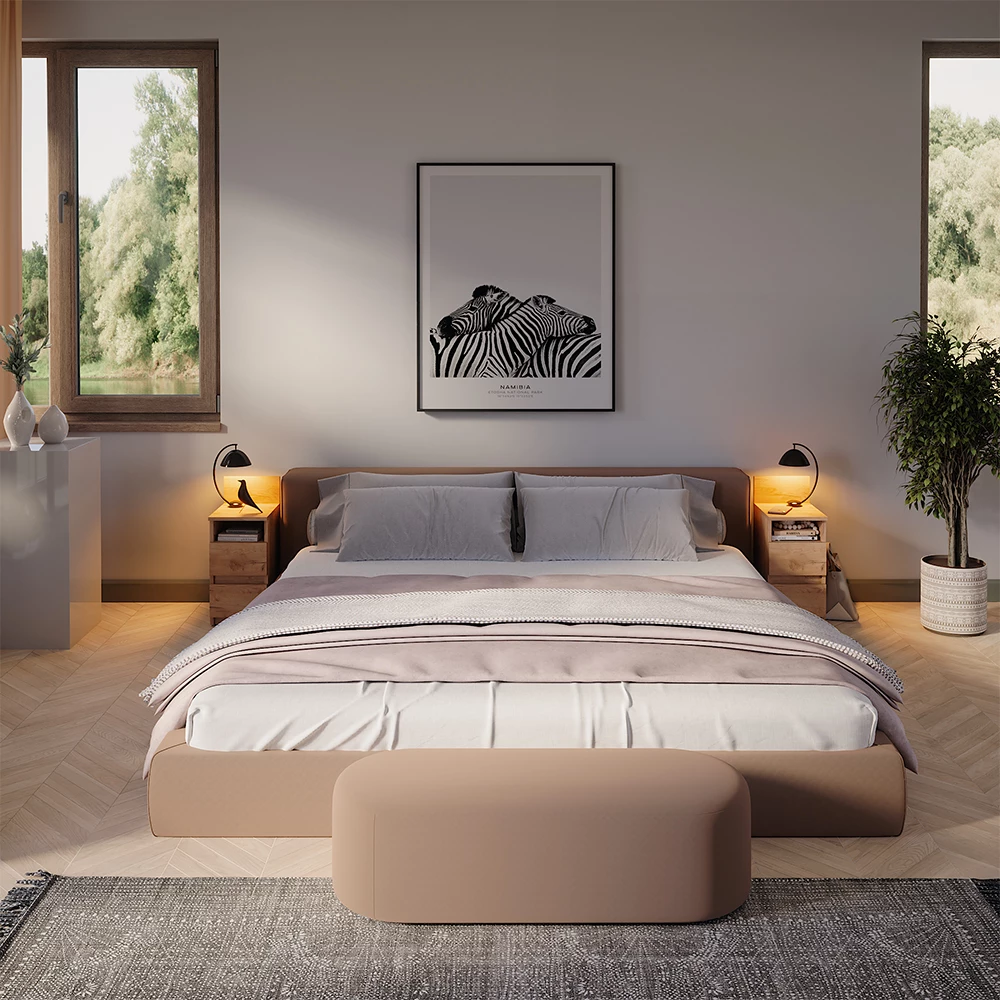 Nachttisch Monty carvalho goldkraft 25x59.1 cm mit 2 Schubladen Vicco