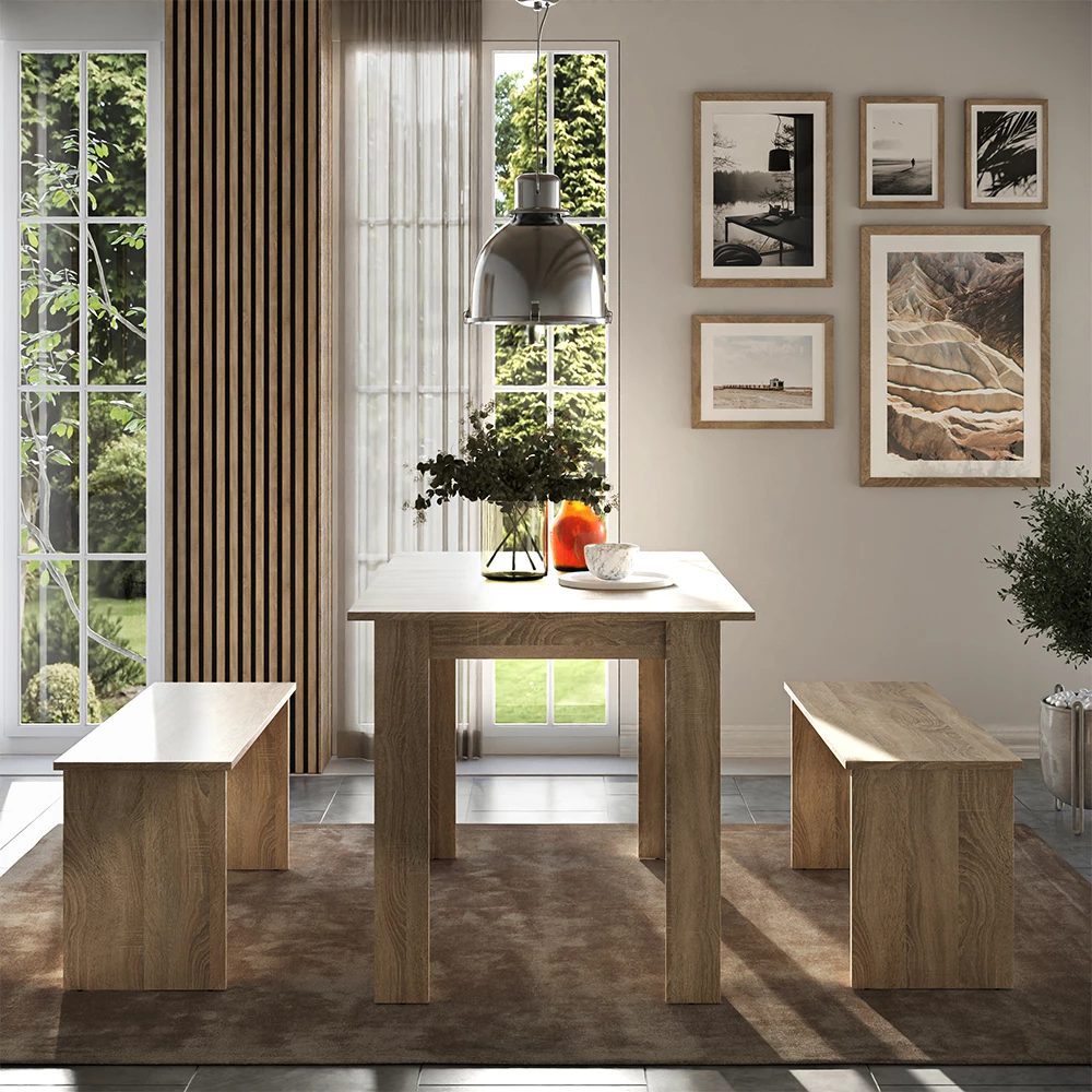 Étkezőasztal készlet Sentio Sonoma 112 x 73.6 cm 2 paddal Vicco