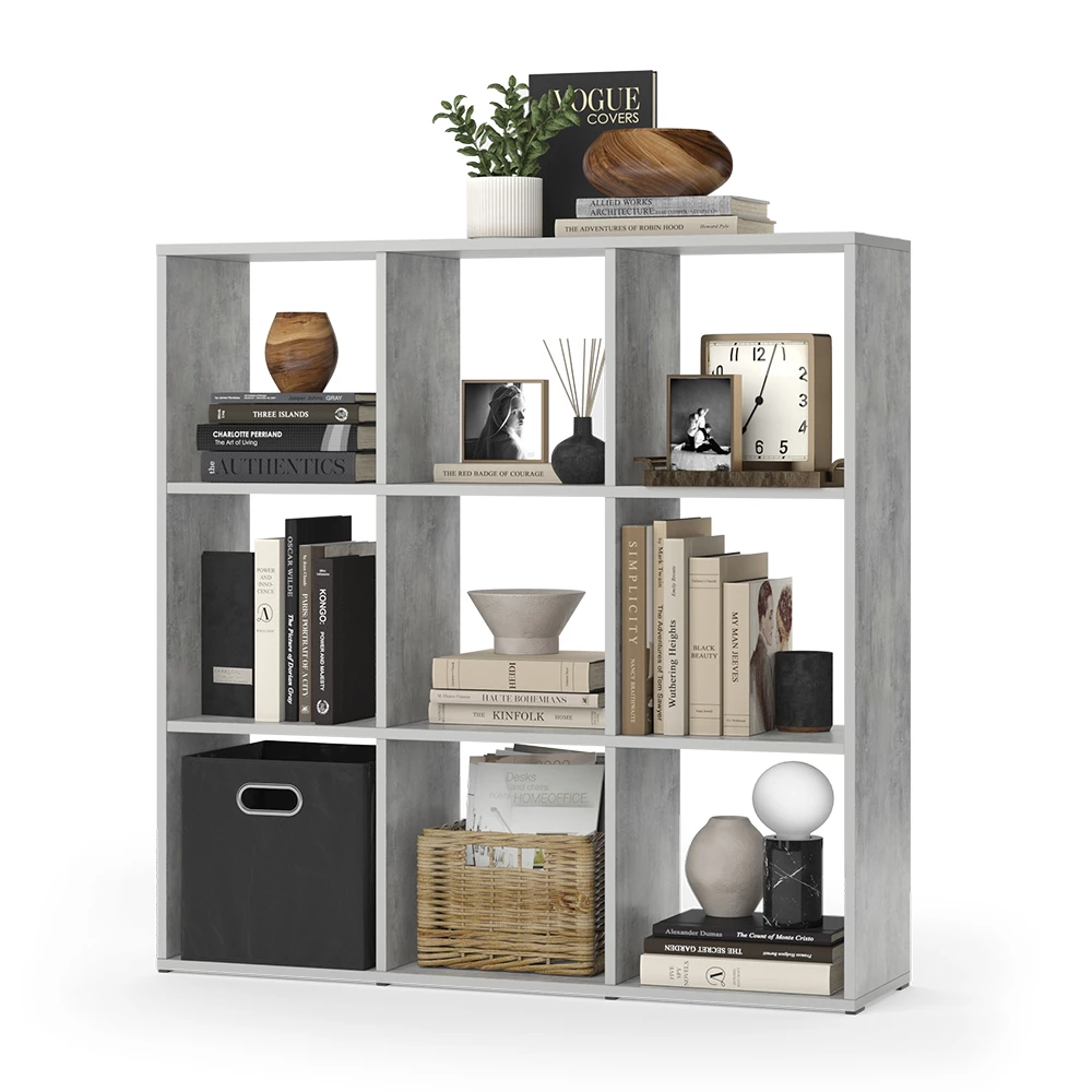 Room divider in Grey on white background with decorative elements