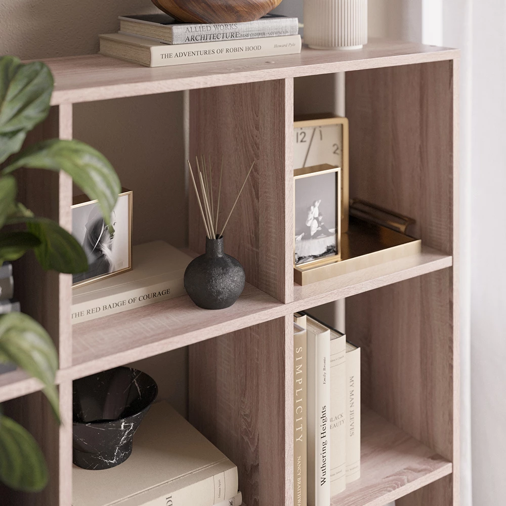 Nærbillede af Rumdivider i farven Sonoma, der viser struktur/detaljer