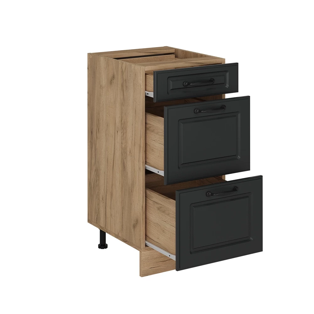 Close-up of Mobiletto base per cucina in Antracite casa di campagna, showing texture/details
