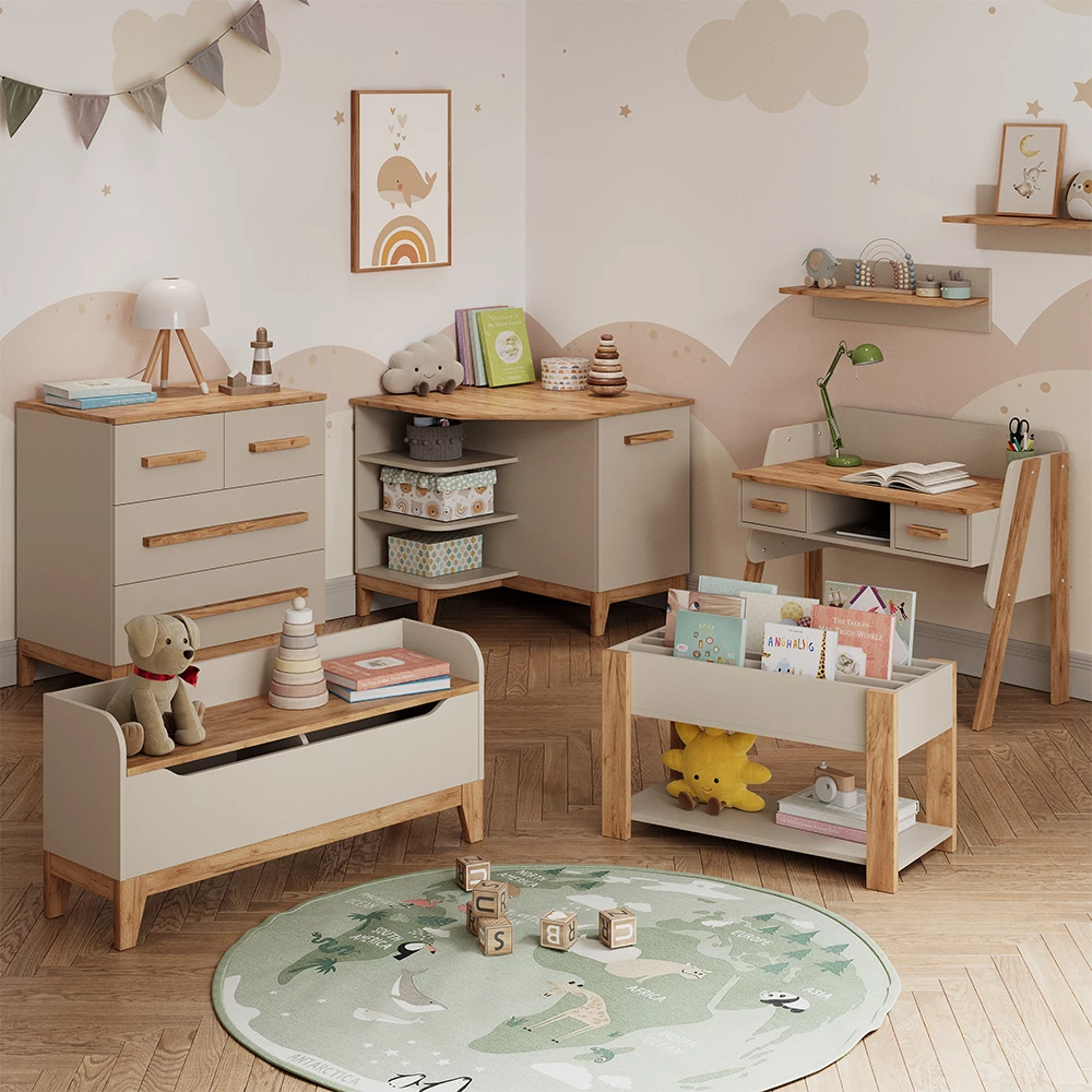 Kinderkleiderschrank Malia Cashmere/Artisan 70 x 186.8 cm Vitalispa