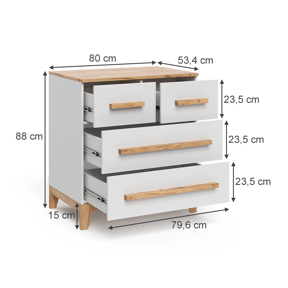 Cômoda in Cinza/Artesanal on white background