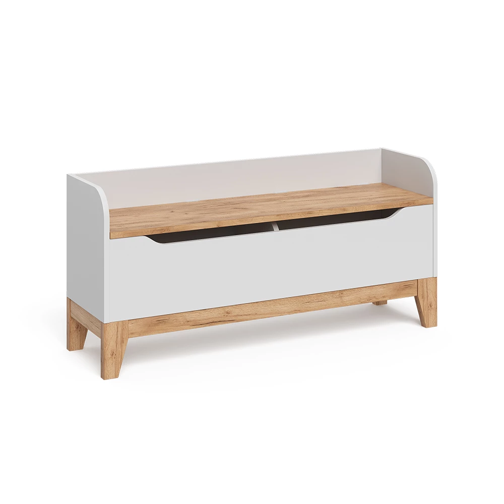 Cassapanca per giocattoli in Bianco/Artisan on white background