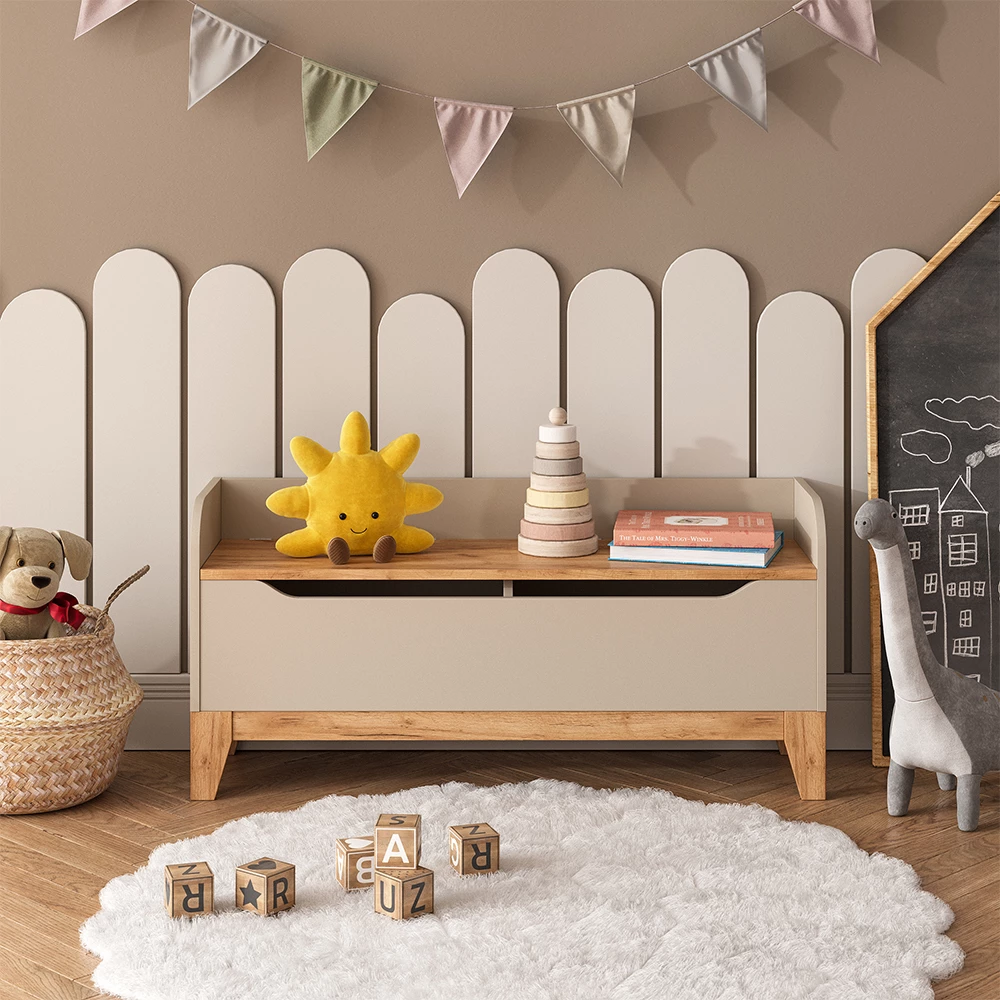 Speelgoedkist in Kasjmier/Artisan shown in ambient setting with decoration