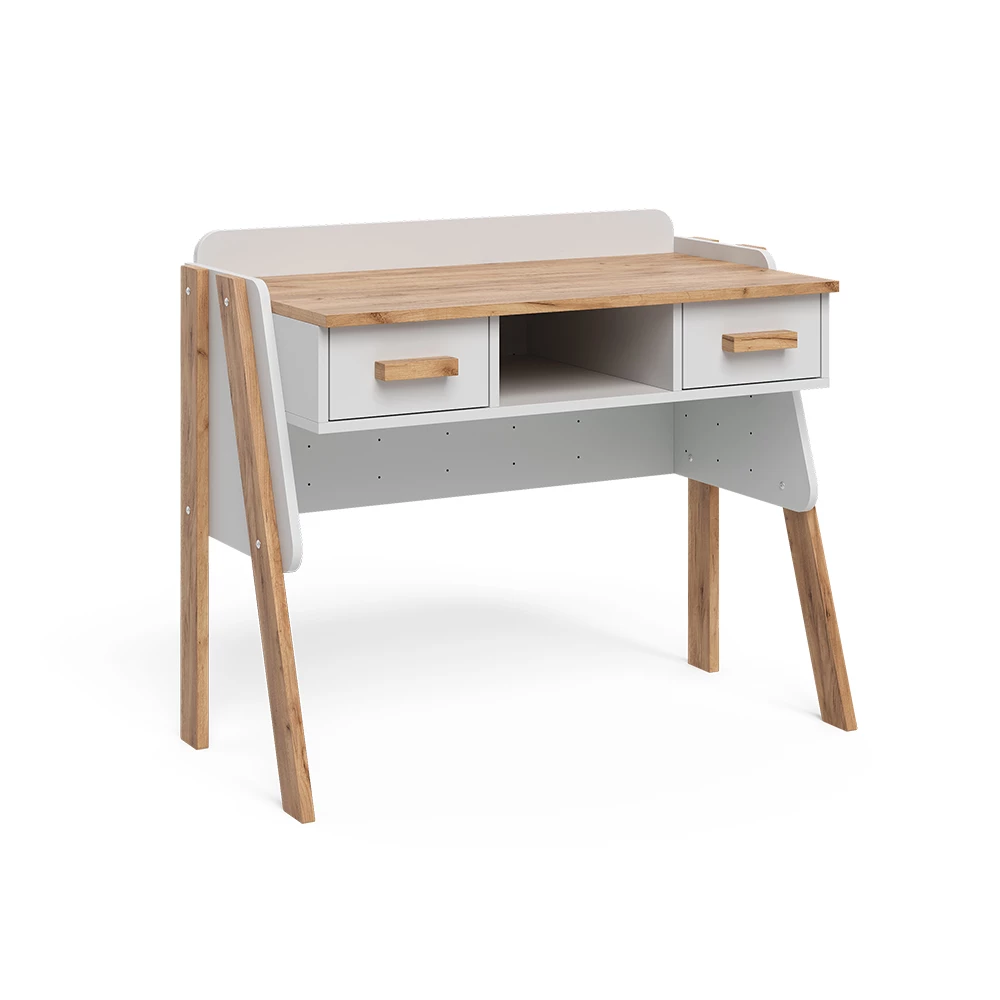 Bureau en Blanc/Artisan sur fond blanc