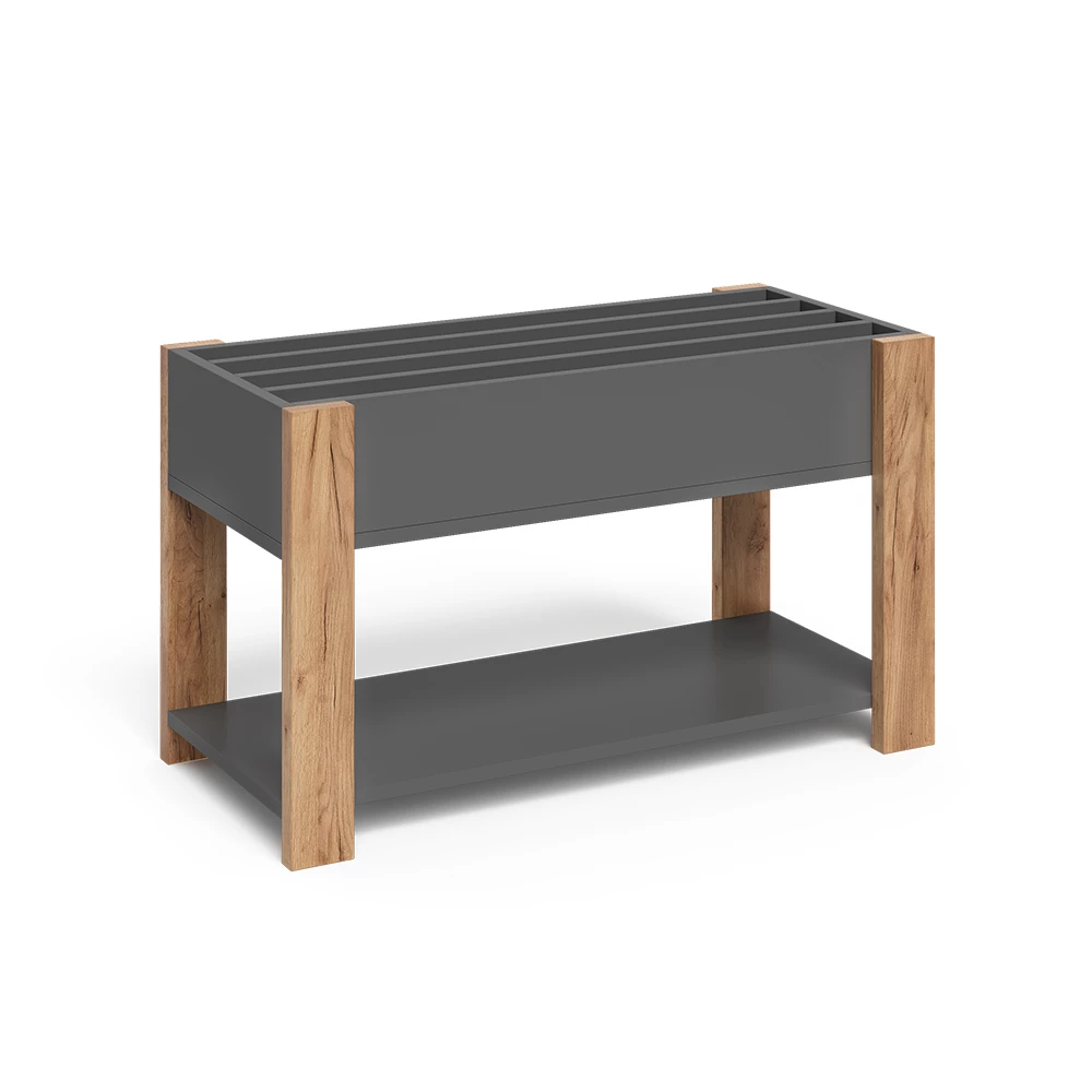 Kinderplank in Grijs/Kunstnijverheid on white background