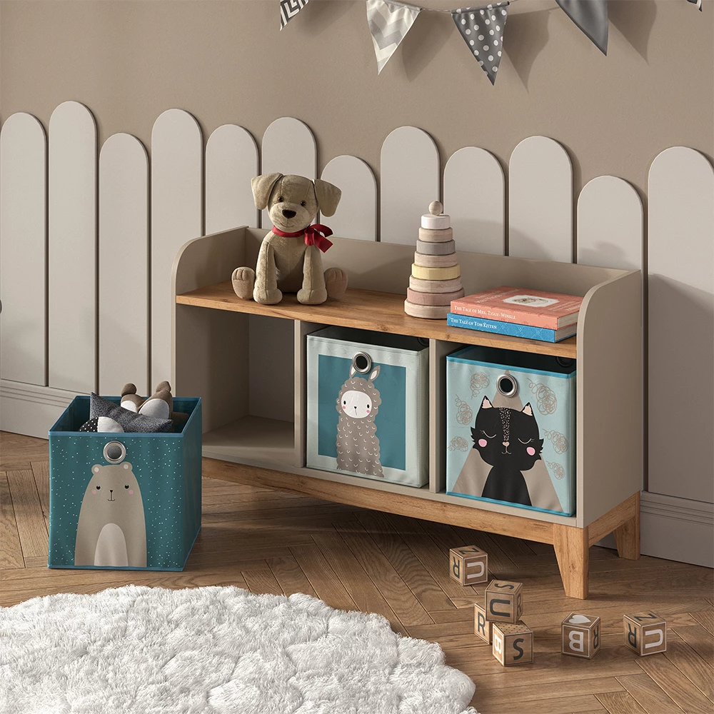 Nahaufnahme von Kindersitzbank in Cashmere/Artisan, zeigt Textur/Details