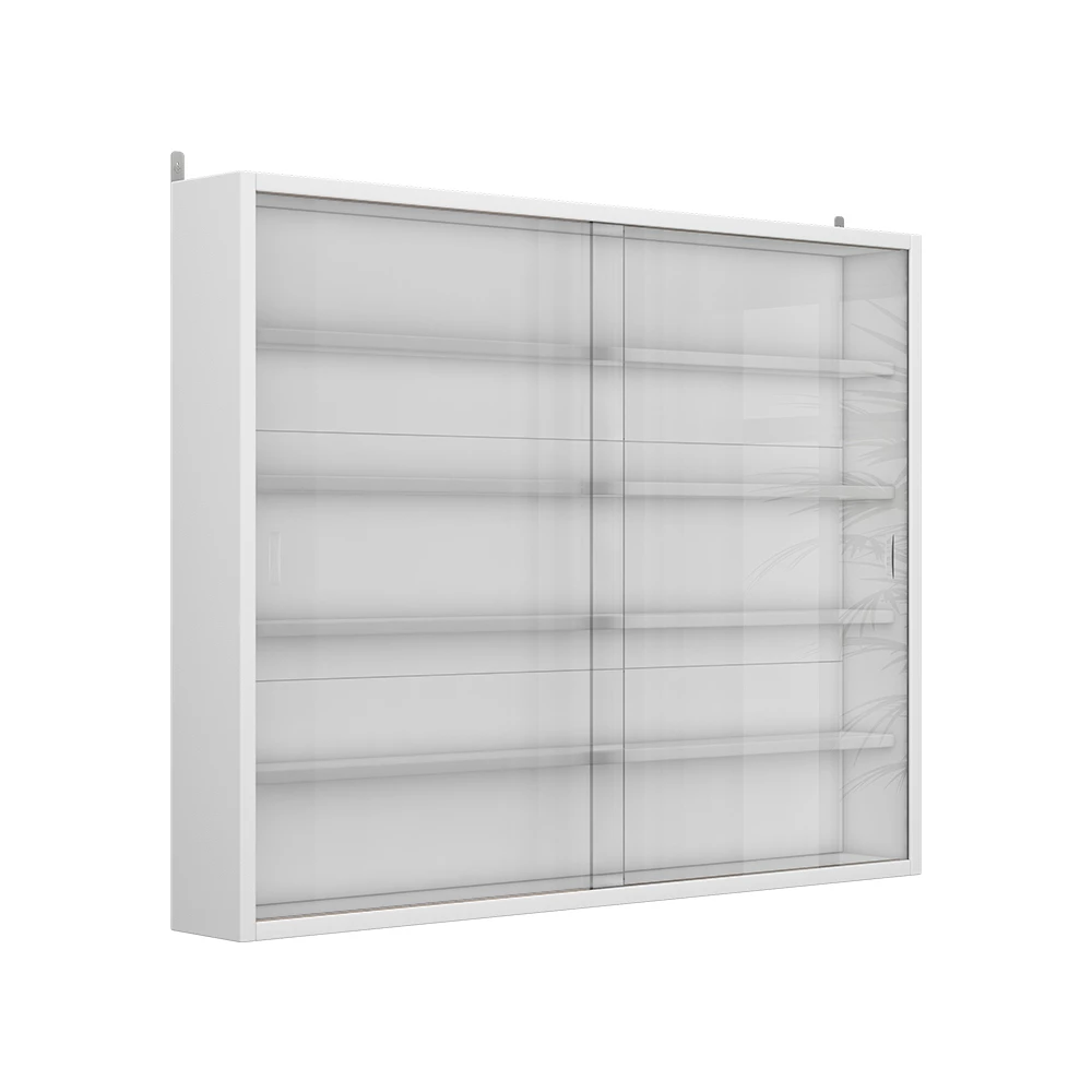 Wandvitrine in Wit on white background